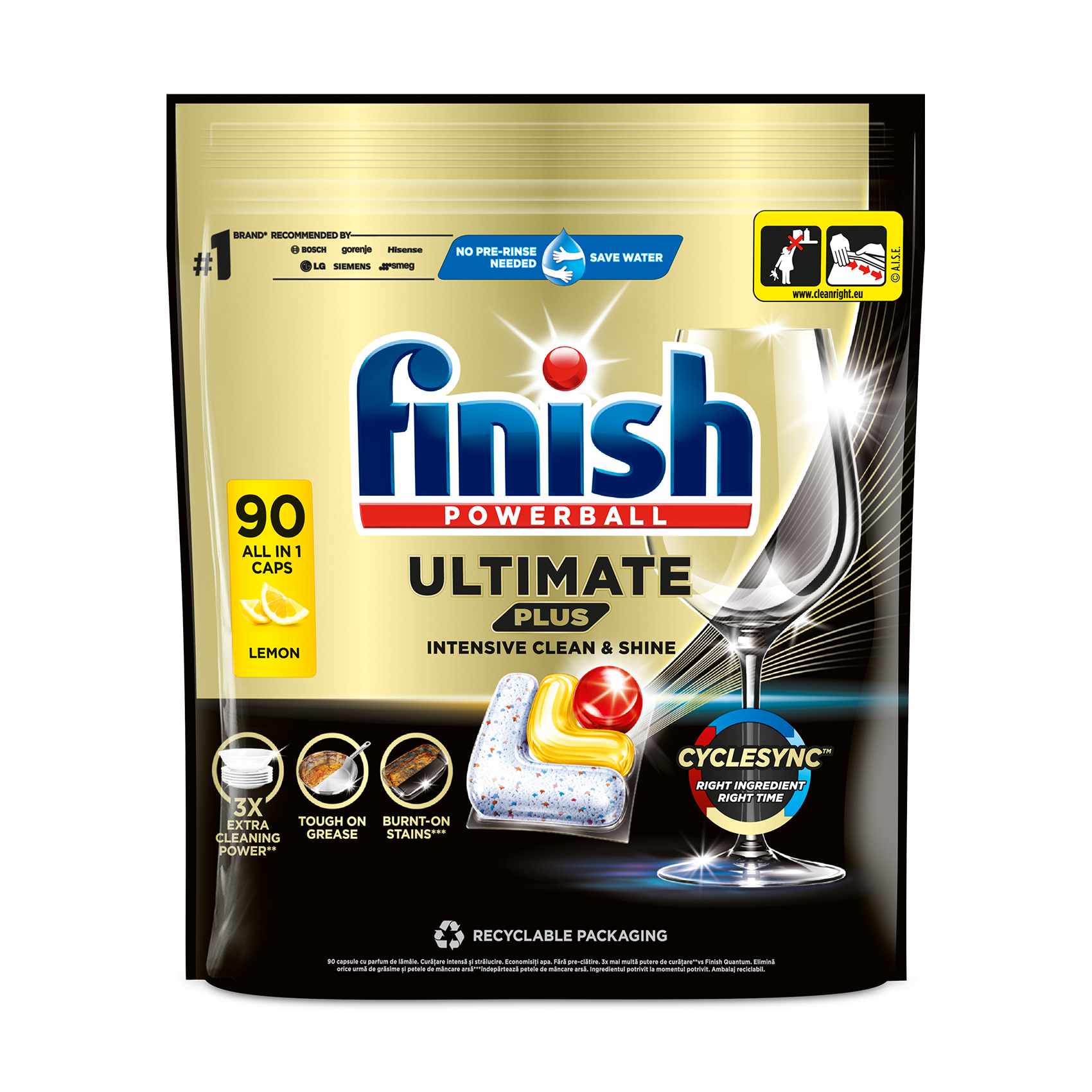 Таблетки для посудомийної машини Finish Powerball Ultimate Plus All in 1, 90 шт